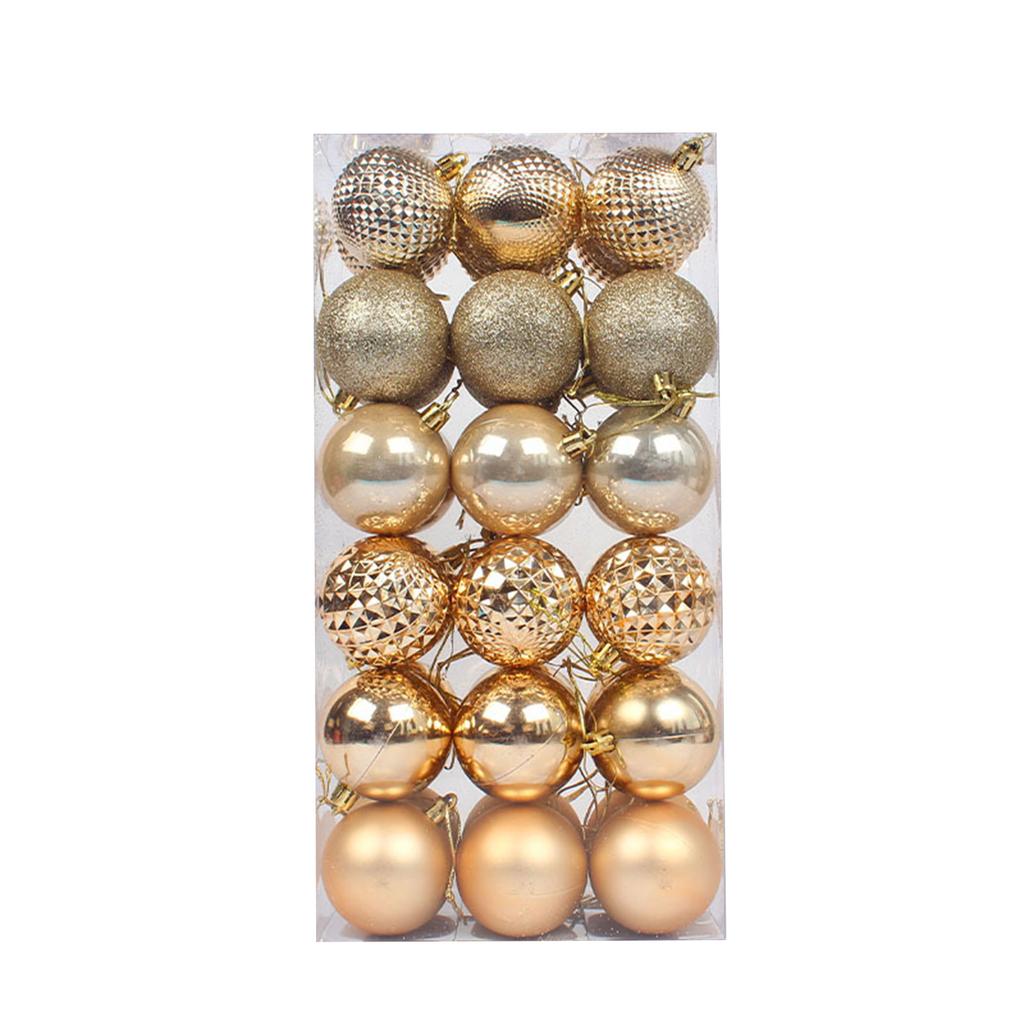 Christmas Ball Ornaments 36 Pcs Christmas Tree Decorations Set 2.4in Shatterproof Plain Color Plastic Balls for Holiday
