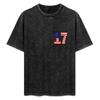 Number 17 With Usa Flag On The Background Tshirt Casual Loose Fit Short Sleeve Tshirt