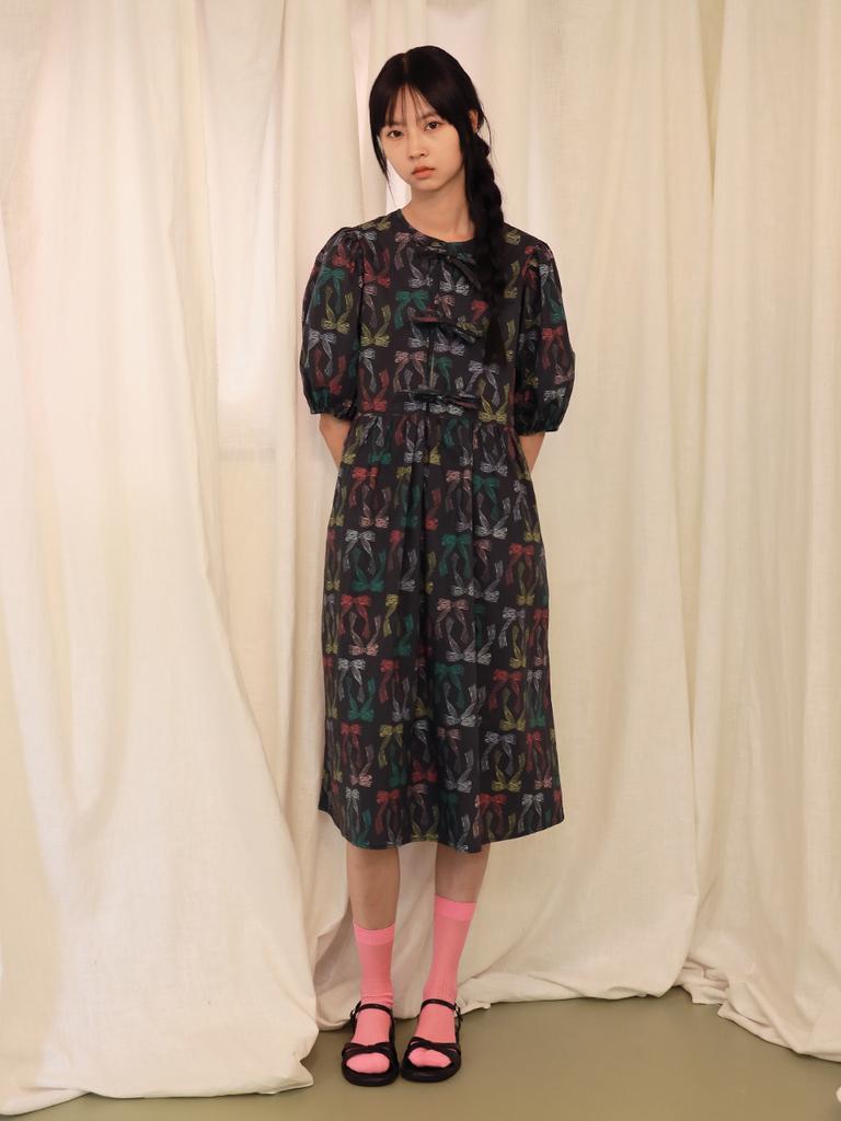 Vincent Navy Make Your Ribbon Dress_Navy