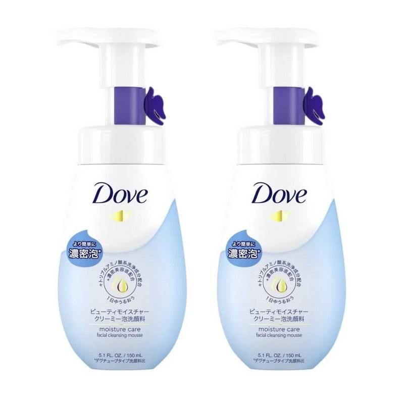Unilever Dove Beauty Moisture Creamy Foaming Cleanser Bottle, Select Product, 150ml, 2 pcs