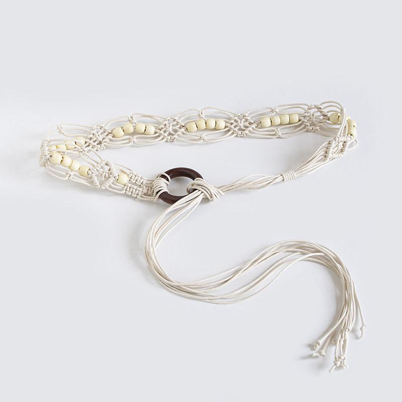 Bohemia Boho Waist Cord Knotted Natural Material Relaxed Vacation Style