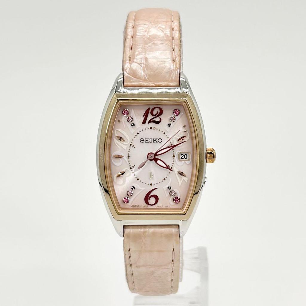 [USED] SEIKO LK Lucia Limited Edition Cherry Blossom Model Solar Radio-Controlled Wristwatch