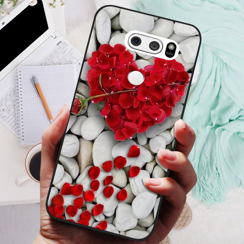 Para LG V30 V30+ Funda Gato Lindo Pintado Trasera para Teléfono Para LG V35 V30S Thinq Funda Silicona Suave Para LGV30 V30 Plus Fundas Coques