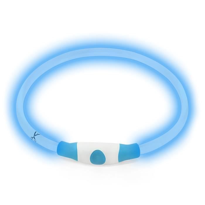 PetSol Collier Chien LED Lumineux Rechargeable LED Clignotant Collier de Sécurité Taille Unique pour Tous Les Chiens.
