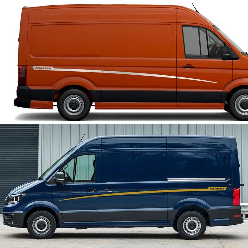 Van Body Side Stickers For Volkswagen VW Crafter RV Motorhome Camper Car Graphics Style Decals Auto Vinyl Cover Accessories