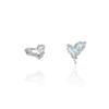 Irregular Heart Stud Earrings - Women's Fashionable Asymmetrical Needle Accessories