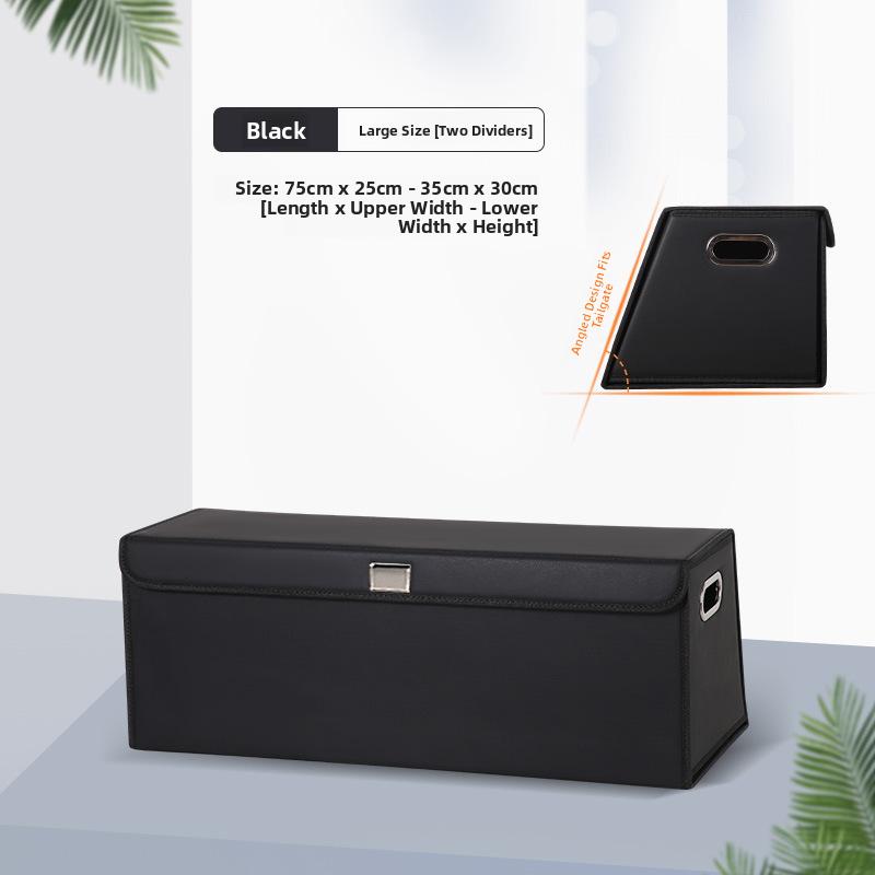 Large Capacity Car Trunk Storage Box SUV Organizing Case Leather Material Business Style Warmth Retention  Type Placement