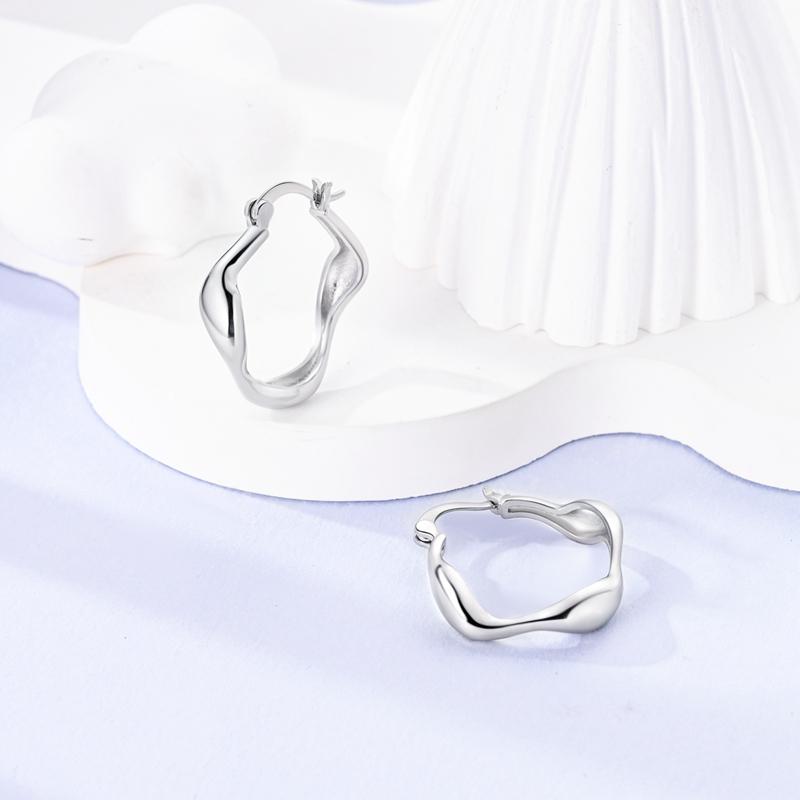New Earrings for Women 925 Silver Color Star Geometric Entangle Zircon Earrings Fine Wedding Engagement Birthday Jewelry Gifts