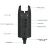 Wireless Digital Fishing Alarm Set Fishing Bite Sound Alert Kit Changeable Color LED Alarm Indicator with Portable Case