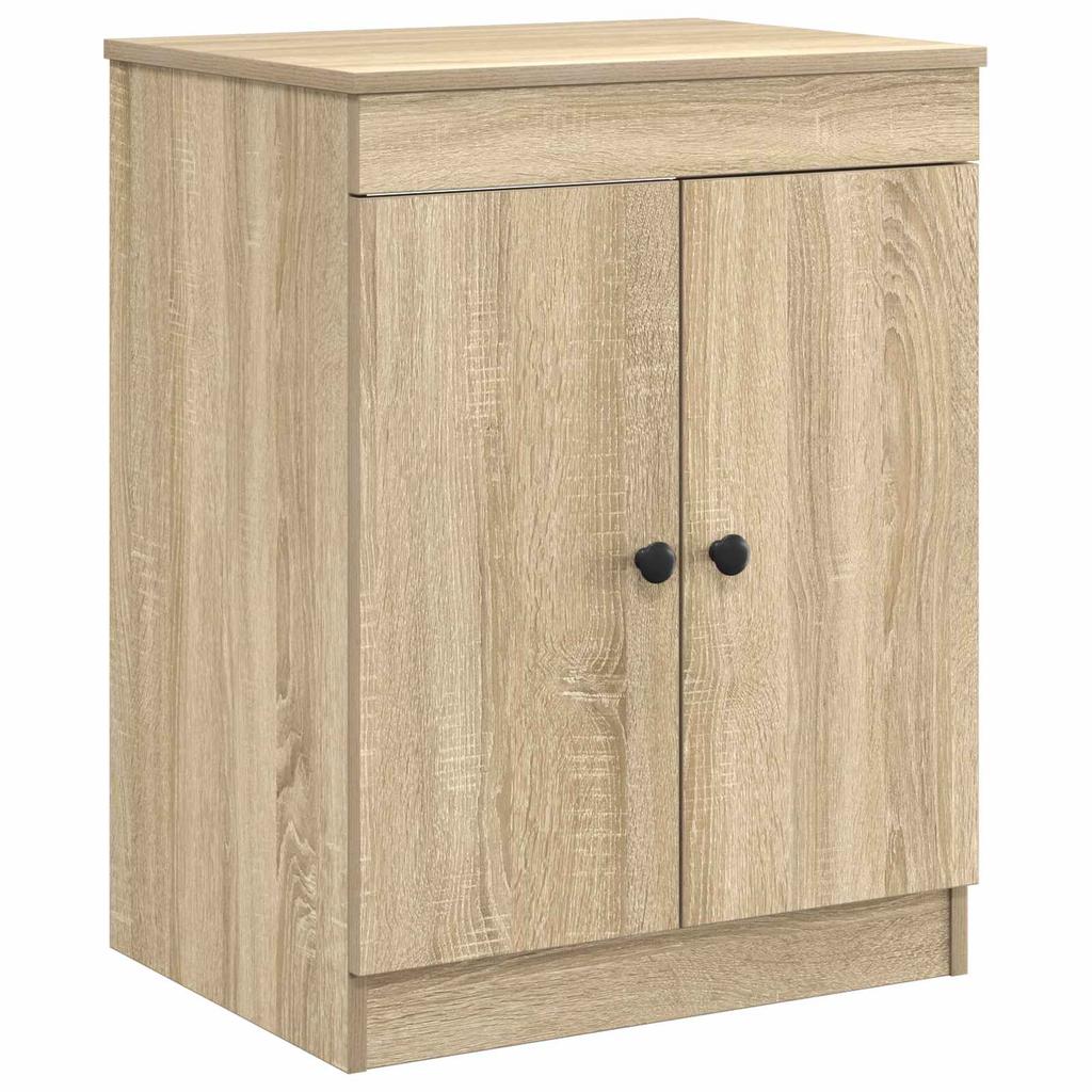 Bathroom Furniture Set Sonoma Oak Engineered Wood