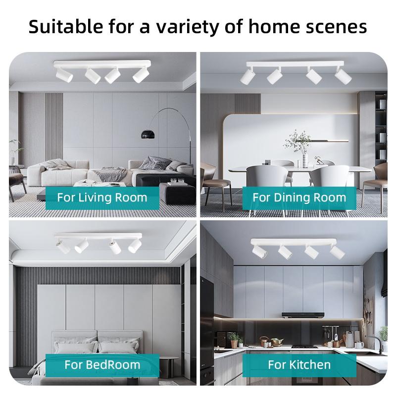 3 Color 110-220V GU10 LED Track Light Spotlight Suit Ceiling Lamp COB Spot Lights For Kitchen Commercial Living Room Home
