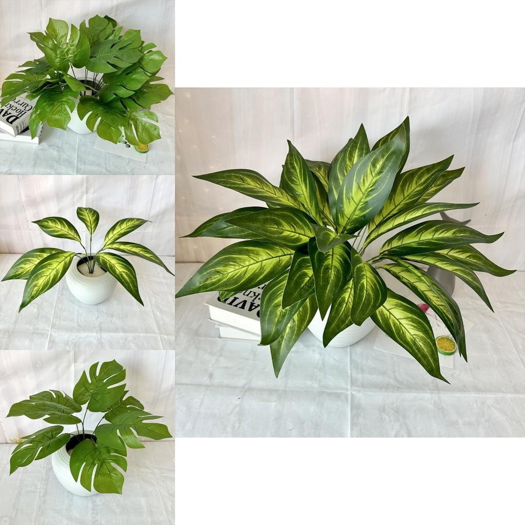 Monstera Deliciosa Faux Plant With 7fork Zebra And Turtles Leaves For Wedding Decor And Wall Art