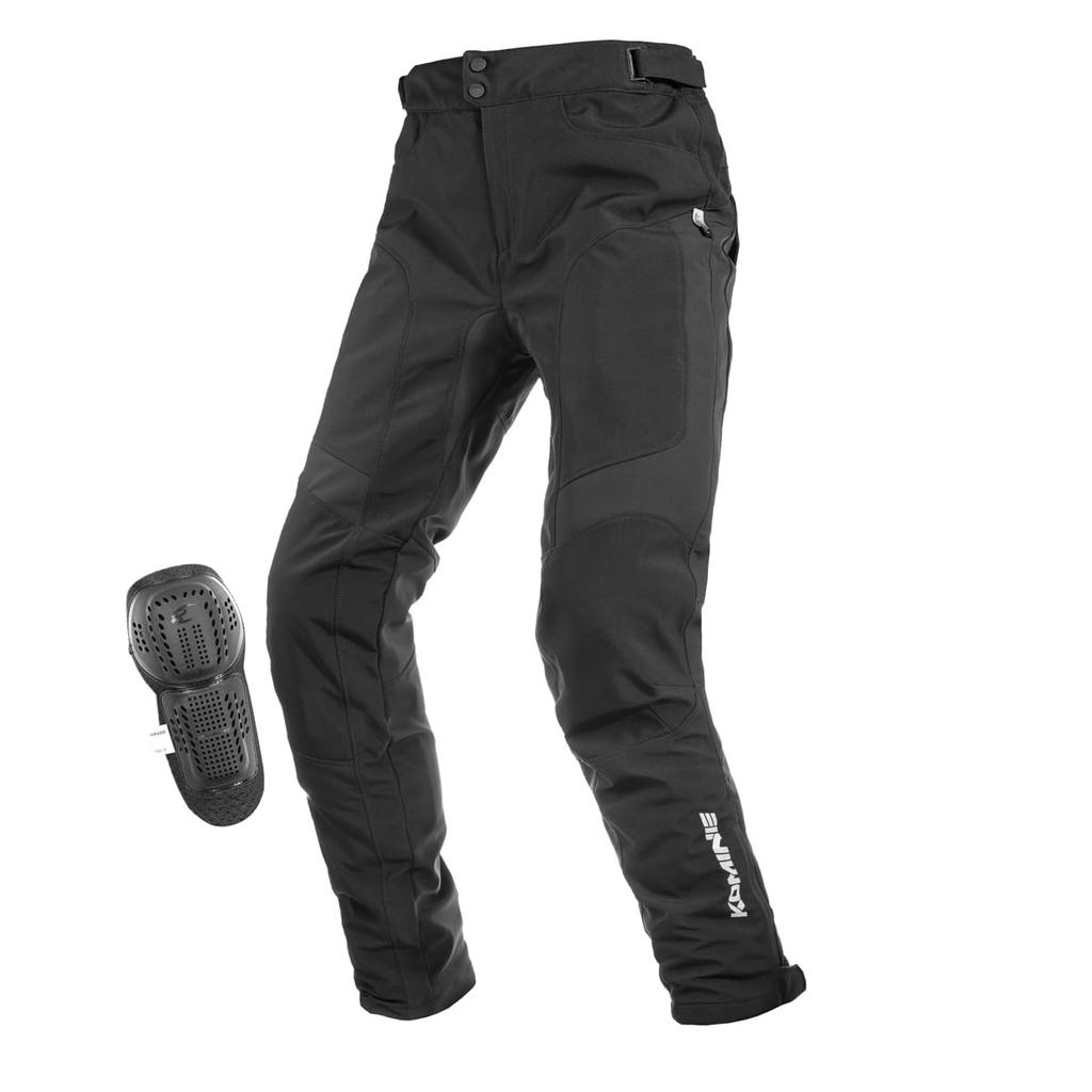 Komine PK-931 Protective Stretchable Overpants, Size L, Black (07-931), for Motorcycles