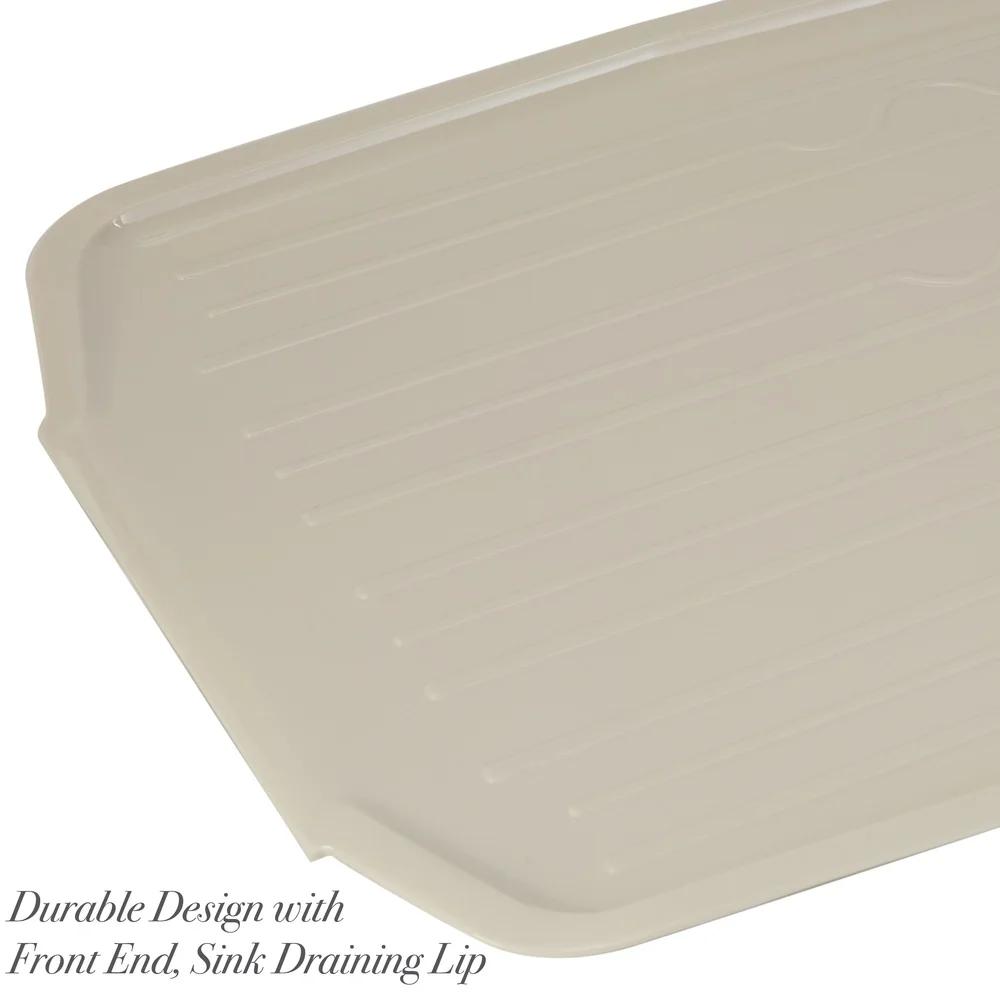 Countertop Draining Tray Dish Rack Essential Compact Drainage Function Easy Clean Kitchen Drying Surface 100% PP Material