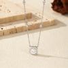 MODIAN Moissanite Necklace for Woman Wedding Fine Jewely with Certificates 925 Sliver Square Classic Pendant Necklace