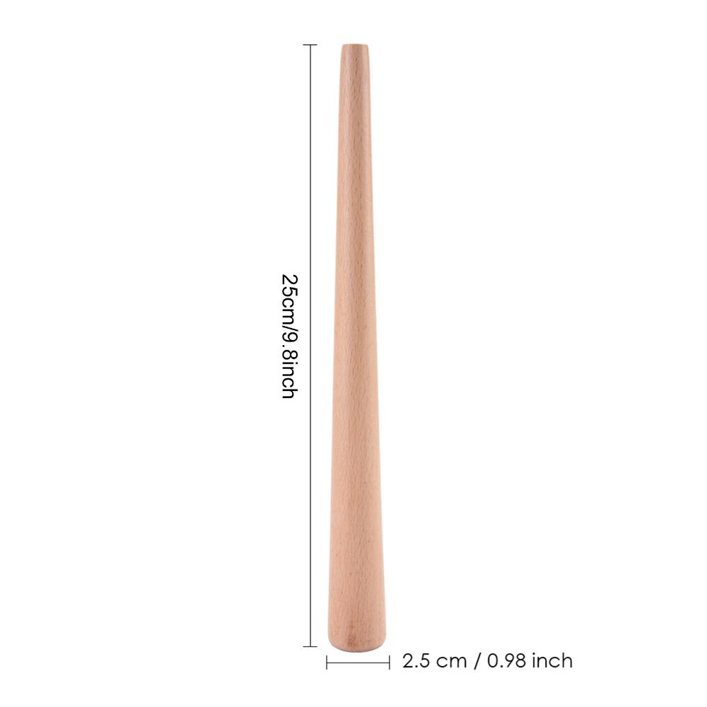 2.5 X 2.5 X 25cm Wood Ring Mandrel Wood Color Jewelry Mandrel Tool Professional Jewelers
