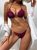 Hot-Selling Women's Sexy Solid Color Bikini with Thin Straps