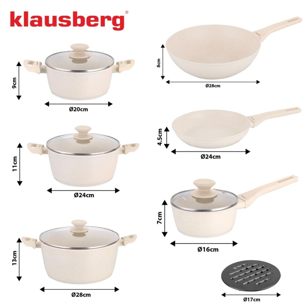 Set 12 Elemente. Marmorierte Töpfe Klausberg Kb-7959