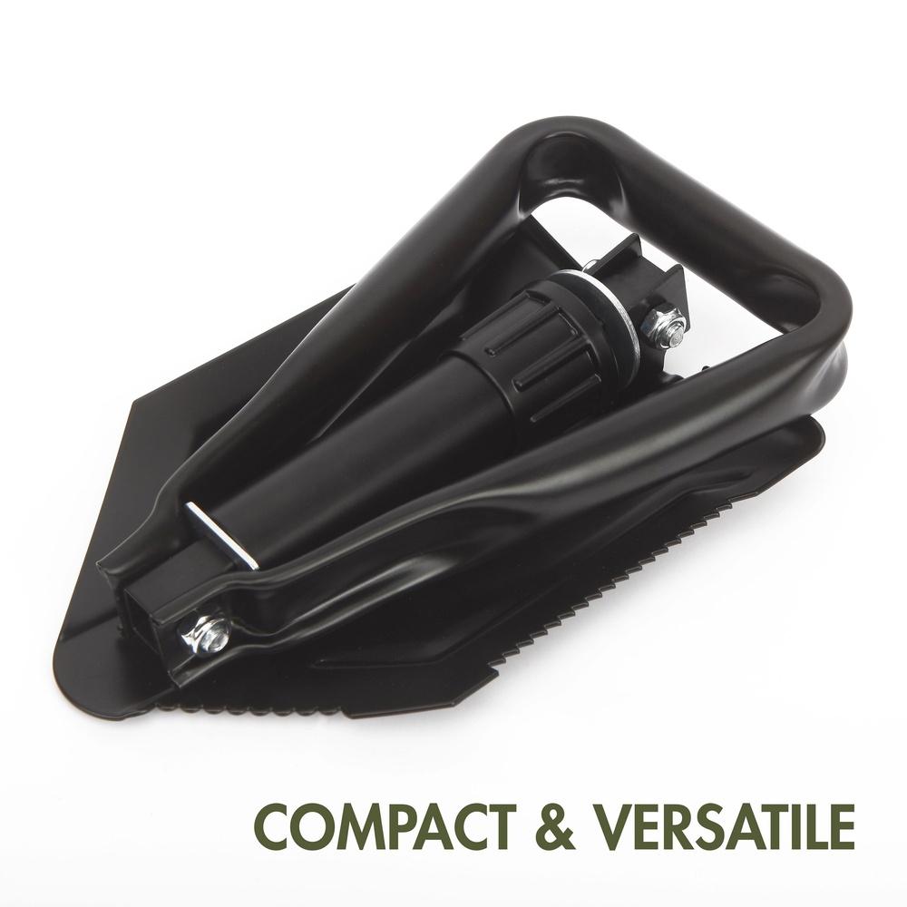 Heavy Duty Folding Shovel Steel Serrated Edge Camping Outdoor Survival Gear Tool Emergency Kit Lightweight 2.75lbs Model 4803