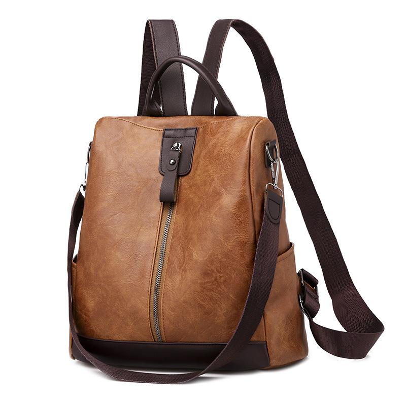 

New fashion wind anti-theft multi-function dual-purpose double shoulder women s bag wholesale коричневий