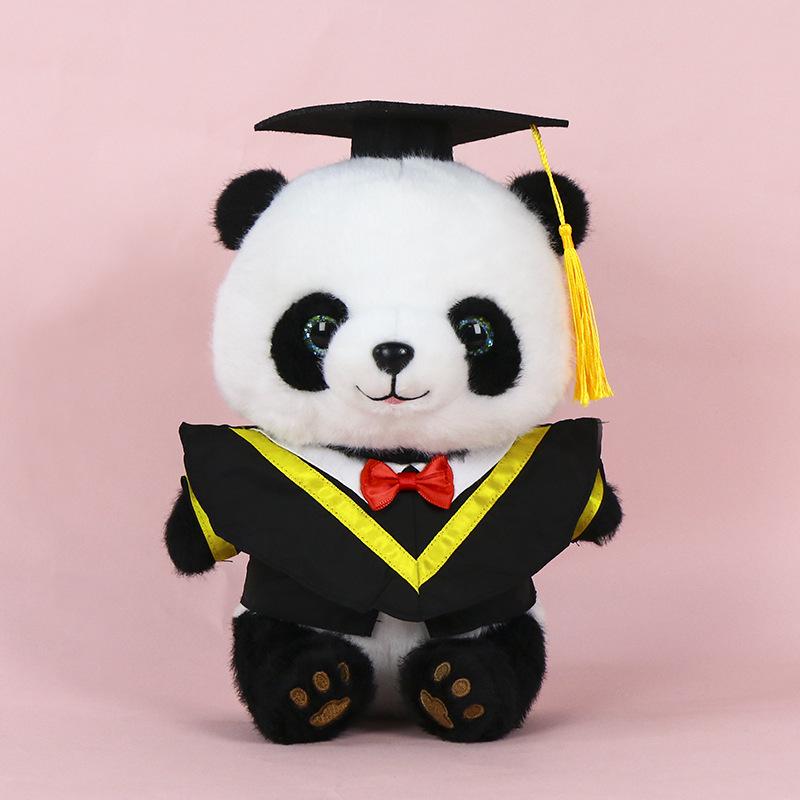 Graduation Panda Plush Toy - Customizable Doctor/Bachelor Uniform Gift