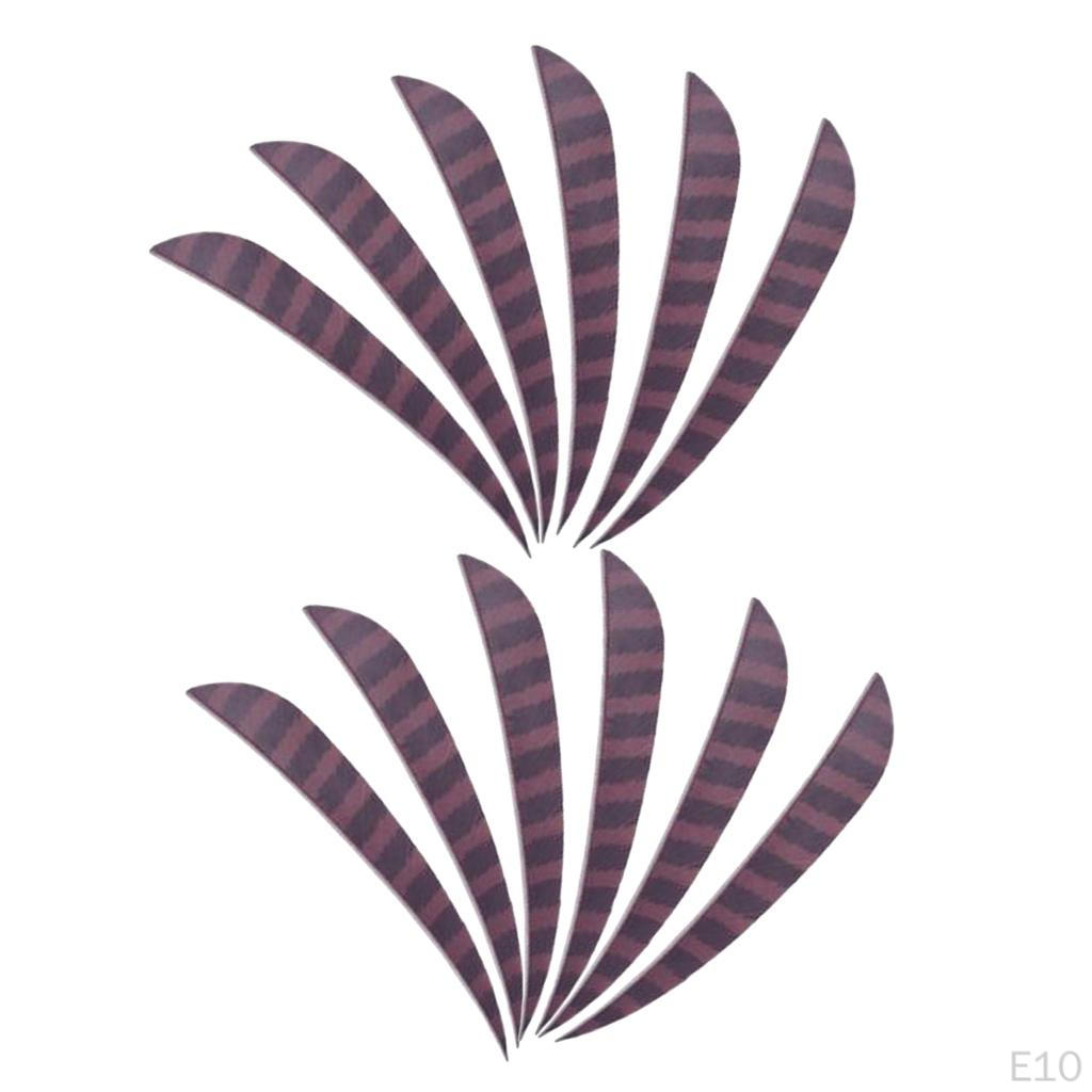 12 Pcs Shield Cut Turkey Feather Fletch Fletching Shape