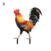 Gartenstab Doppelseitiger Druck Ebene Design Acryl Niedliches Hähnchen Rasenstecker Statue Hof Kunst Dekoration Heimdekor