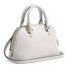 Coach Lara Zipper Closure Detachable Shoulder Strap Classic Gold Label Glossy Nappa Leather Handbag Women Handbag Chalk-White CEA01-IMCHK
