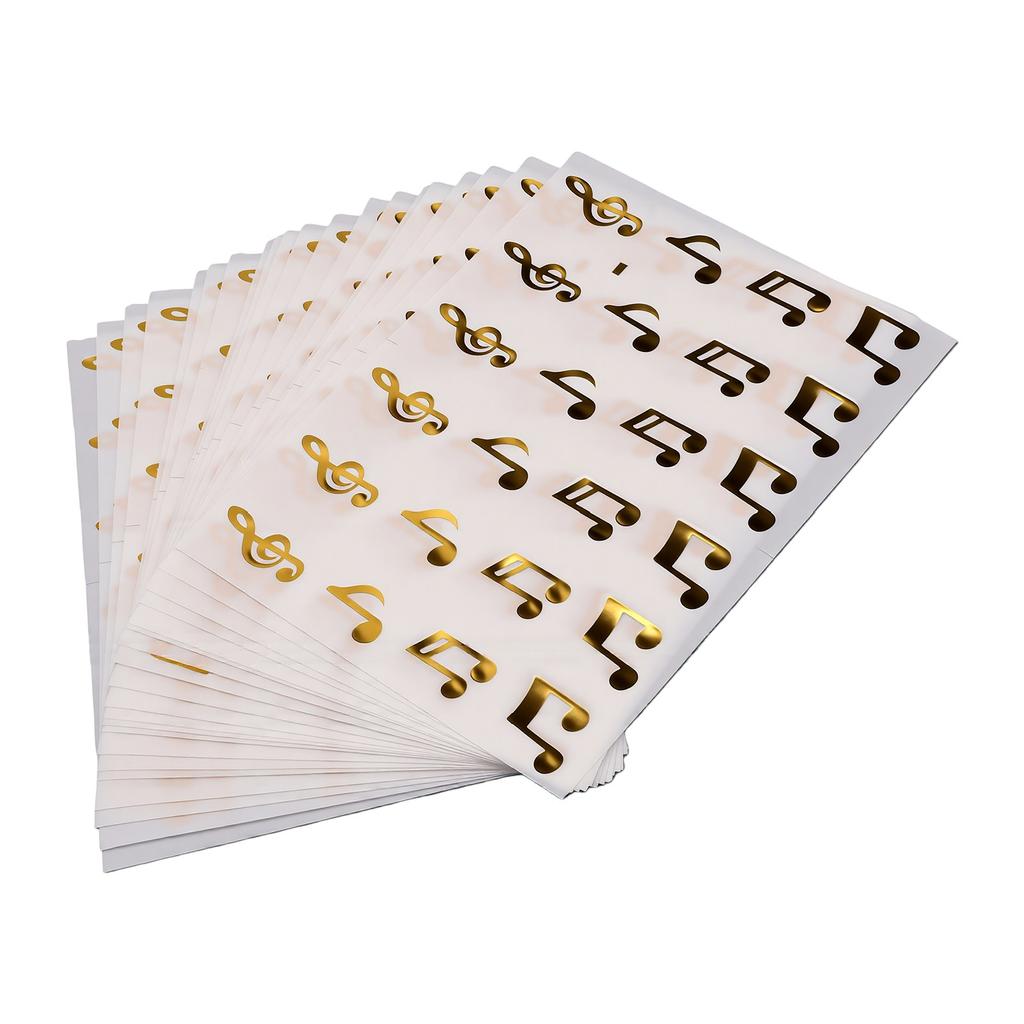 540 Pcs Music Note Sticker Glitter Self Adhesive Music Symbols Teacher Reward Stickers