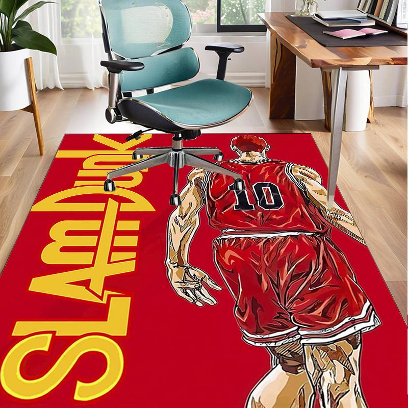 Anime Basketball Heroes Office Rug Chair Mat, Game Carpet, Suitable for Front Door, Bedroom, Living Room, Desk, Holiday Gift