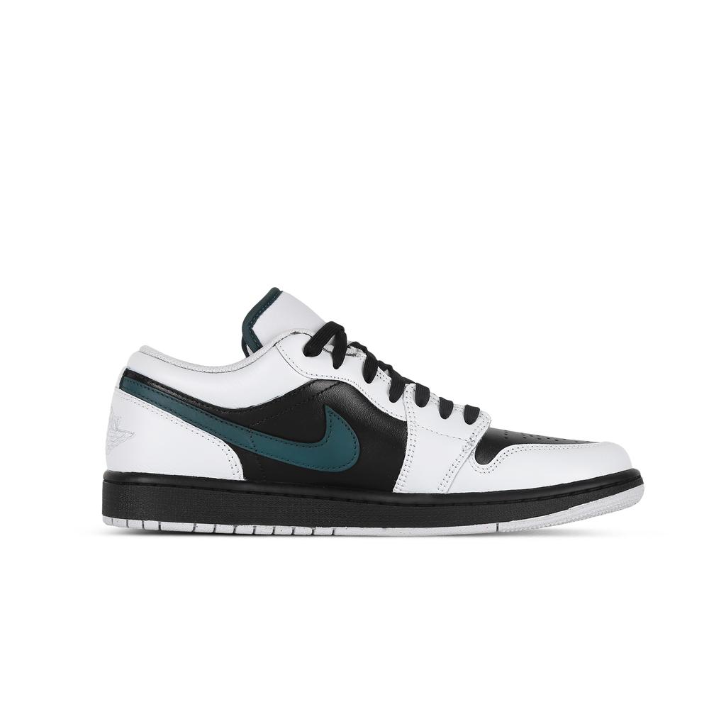 Jordan Air Jordan 1 Vintage Basketball Shoes Men's Low top Black/White/Green FQ7687-300(Team368-)