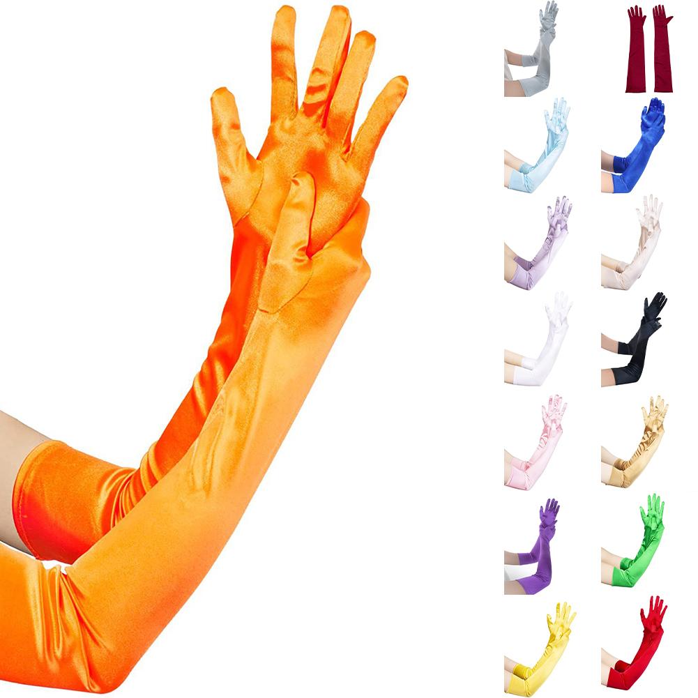 Comfortable Fit Evening Gloves Satin Gloves Elegant Design