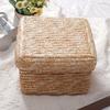 Handmade Woven Straw Storage Box Natural Straw Cosmetic Storage Container  Home Decor