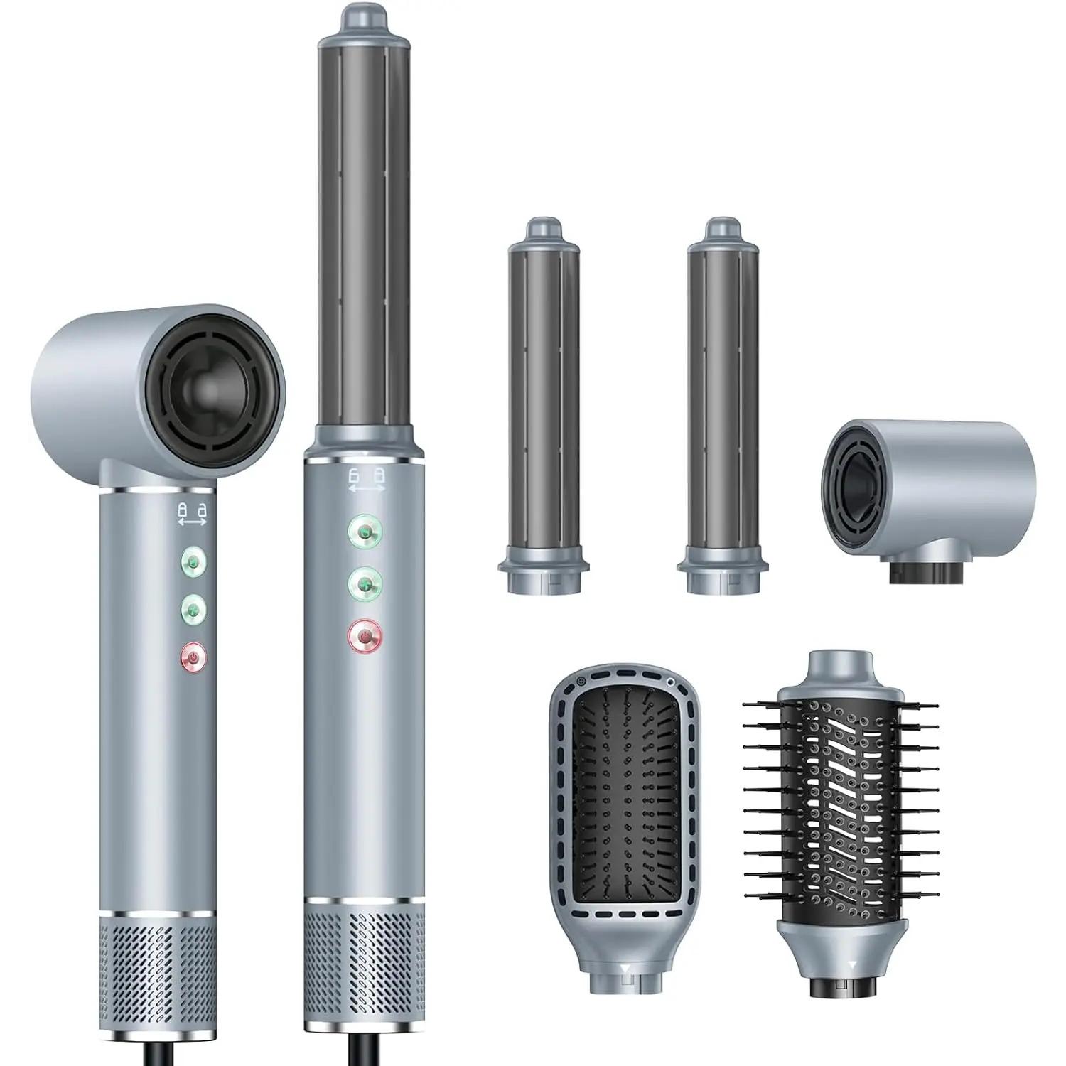 

5 в 1 фен щетка высокоскоростной бесщеточный фен отрицательная ионная щетка для нагрева волос расческа для укладки горячим воздухом авто бигуди EU PLUG