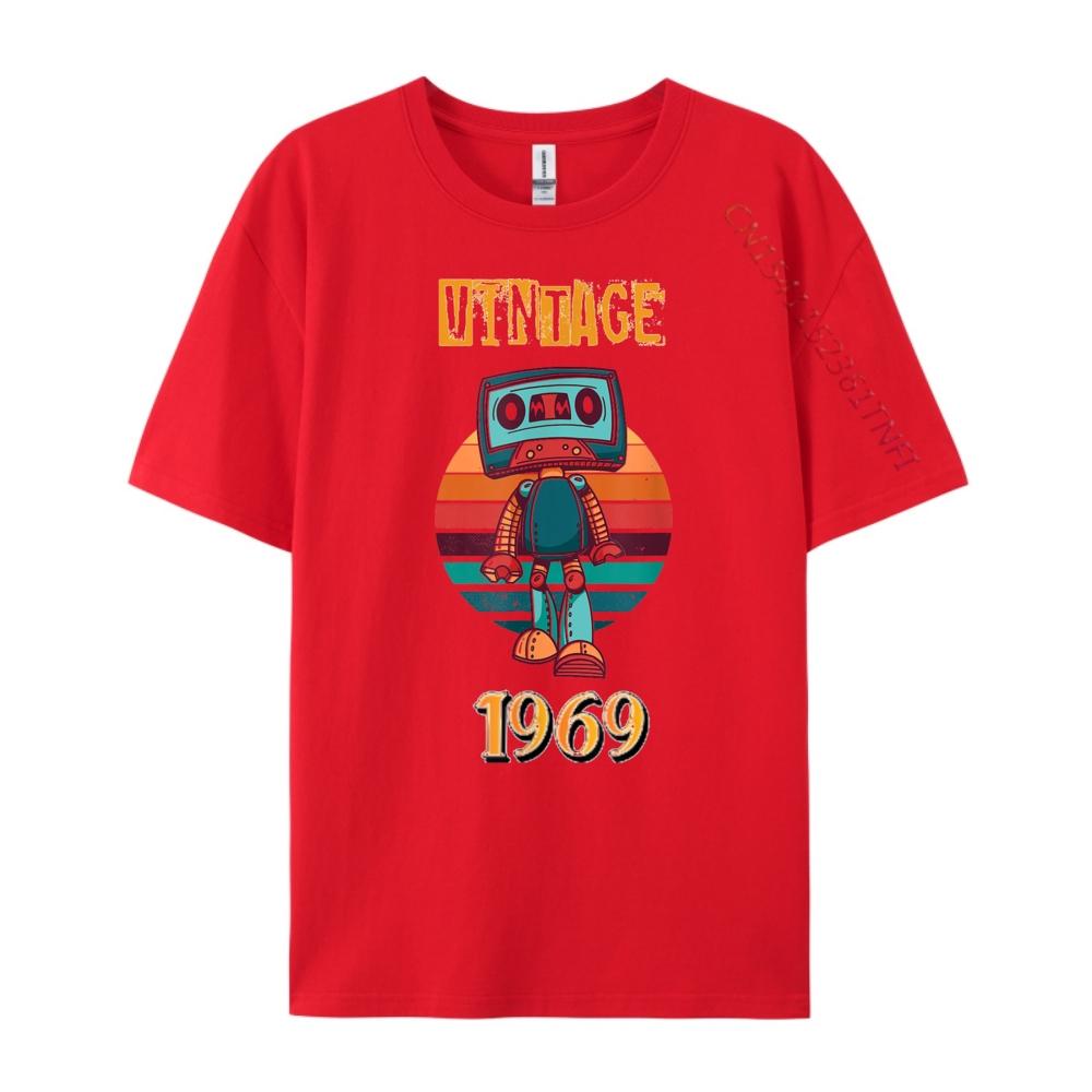 

For And Women Birthday 1969 Black Graphic T Shirts New Year 2025 Blue And White Graphic T Shirts New In Tops & Tees S