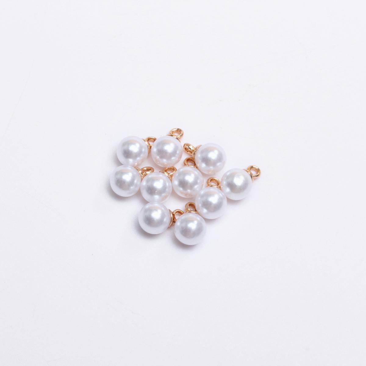 

4-16 мм 5/10 шт. Для виготовлення ювелірних виробів DIY Намисто Сережки Імітація перлин Підвіски Матеріали Модні білі перлини Розсипчасті намистини Аксесуари ручної роботи 6mm/10pcs рожевий колір золота