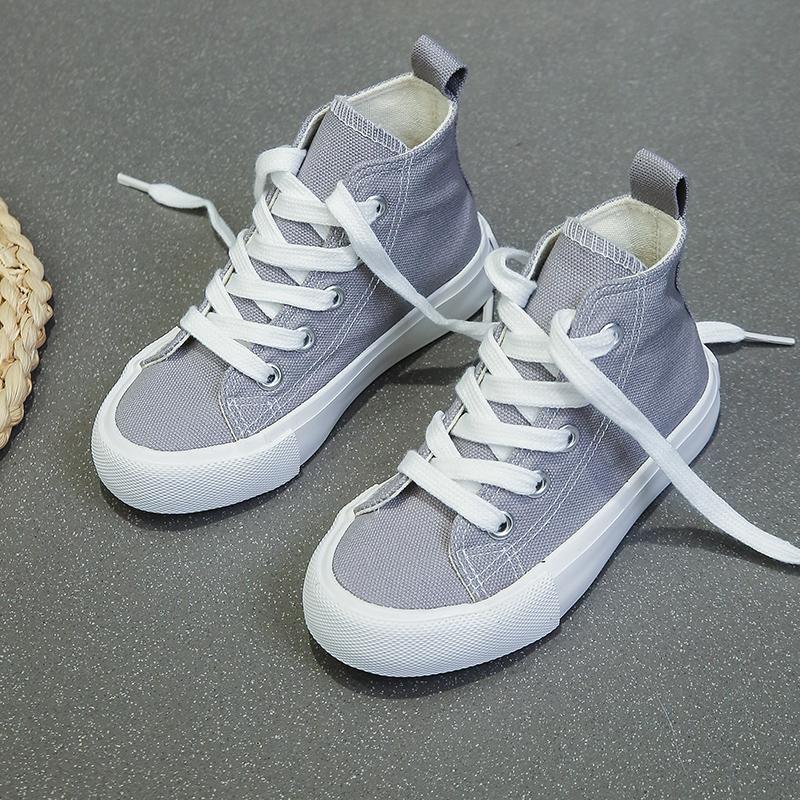 8009 Solid Color Trendy Children's Canvas Shoes, Boys' and Girls' Board Shoes, Fashionable and Breathable Children's Shoes Soft