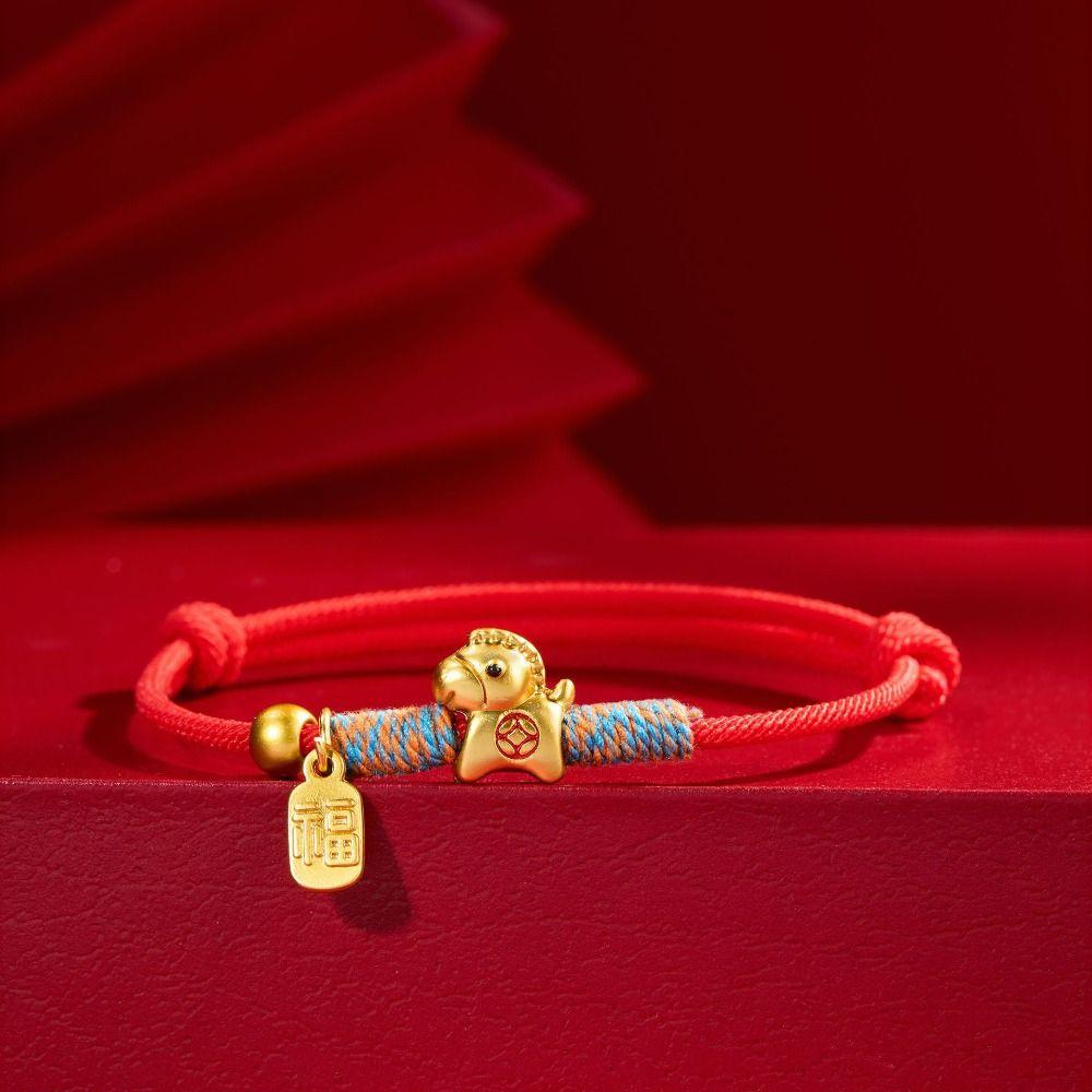 Neujahr Handseil Glückspferd Rotes Seil Chinesischer Stil Glücksarmband Mondjahr Feier