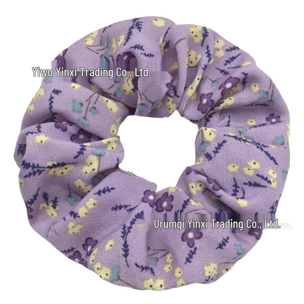 Vintage Blumen Chiffon Haargummis - Elegante Haaraccessoires & Kopfbedeckungen