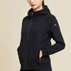 Anta Training Series Solid Color Zipper Hooded Fleece Jacket Women Jackets Basic-Black 162347718-4