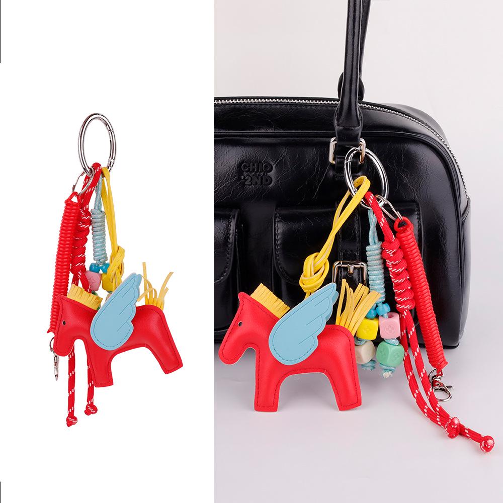 Exquisite Pegasus Handmade Keychain: Angel Pony Pendant & Car Accessory, Cute Bag Charm