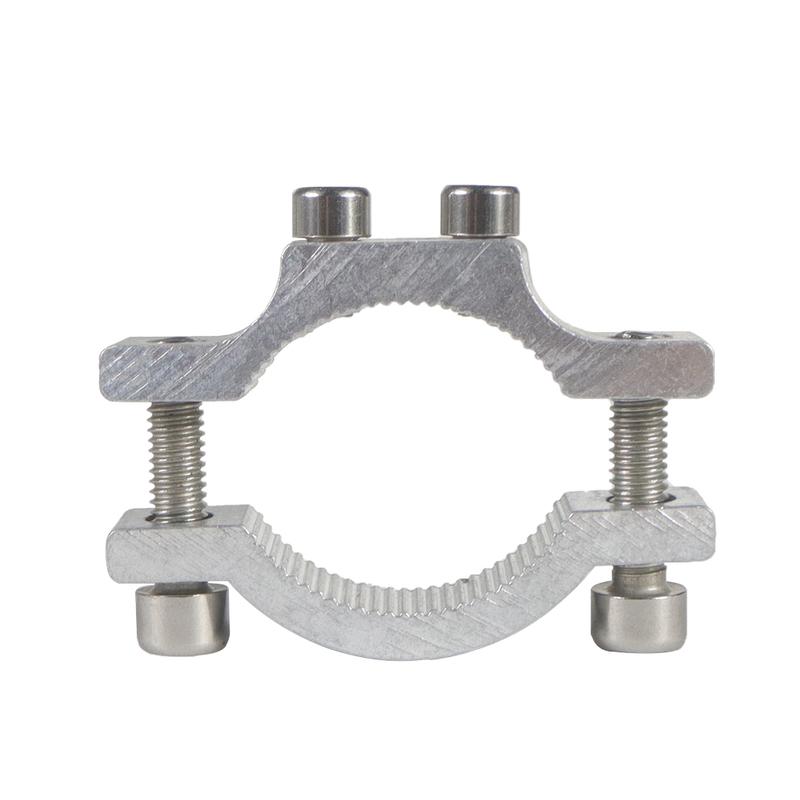 Handlebar Cycling Clip Clamp Bike Flashlight Torch Mount Dual M5 M6 Mounting Screw LED Head Front Light Holder Clip CNC Optional