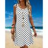 Women's Floral 3d Print Dress Summer Casual O-Neck Sleeveless A Line Flowy Sundress Beach Vacation Ladies Clothes