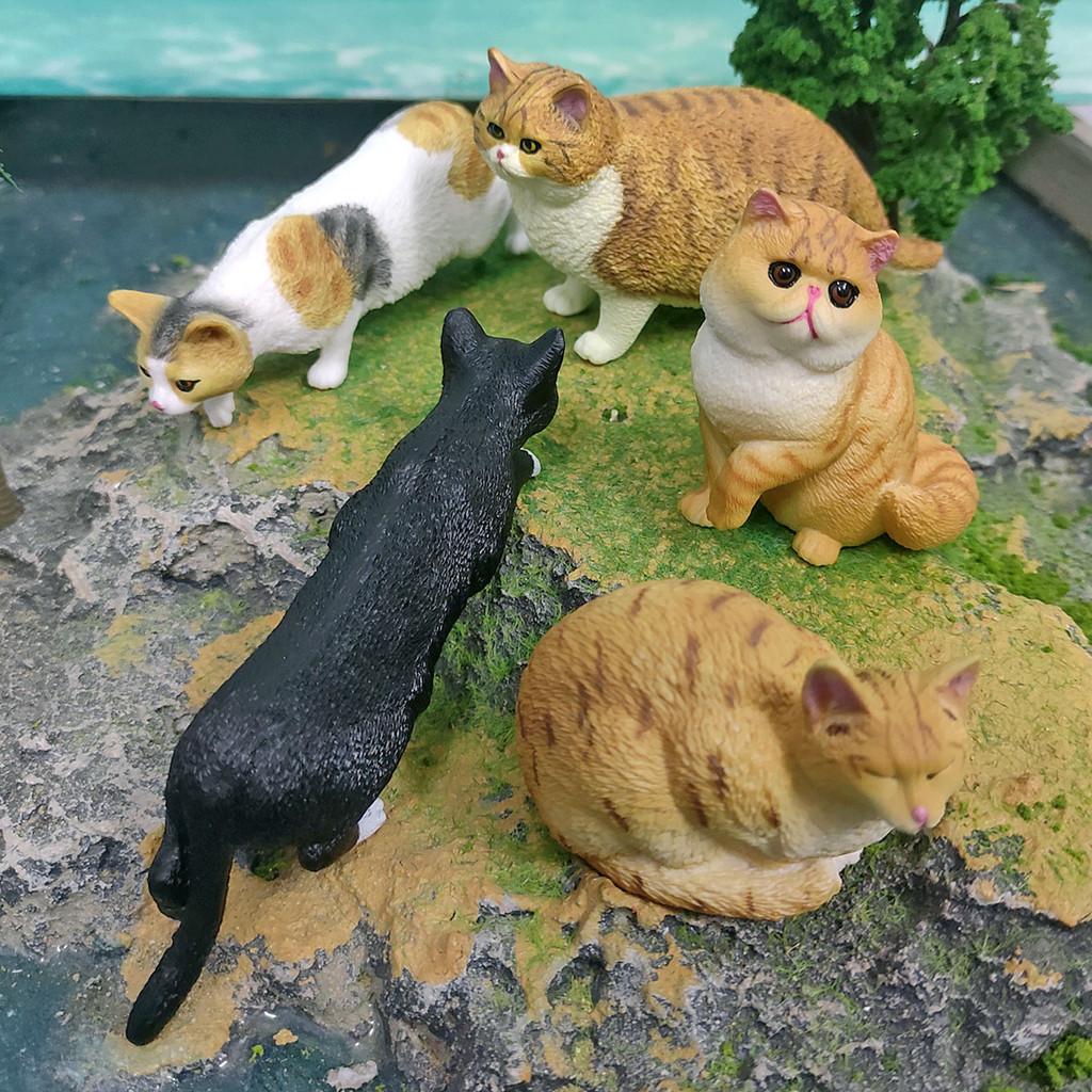 Kids Plastic Shorthair Cat Figurine Replica For Learning And Decoration