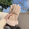 Gloves for Women, Touch Screen, Outdoor Cycling, Warm and Cute, Cold Resistant, with Thick Velvet and Winter Gloves