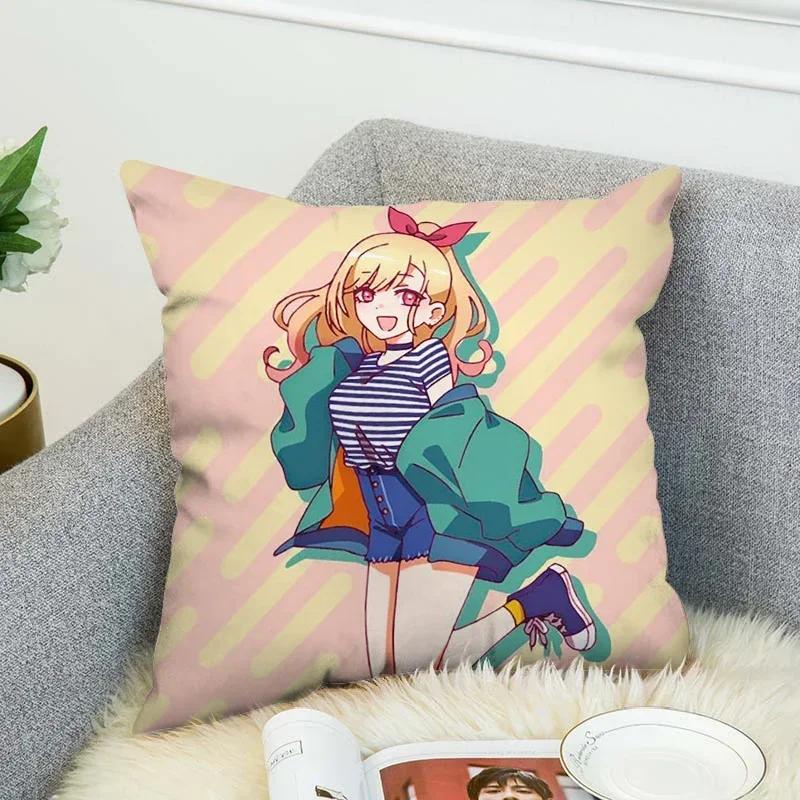 Pilow Cases Kitagawa Marin Couple Pillow Pillowcases 50X50 Decorative Pillows For Sofa Car Decoration Cushion Cover Luxury Anime