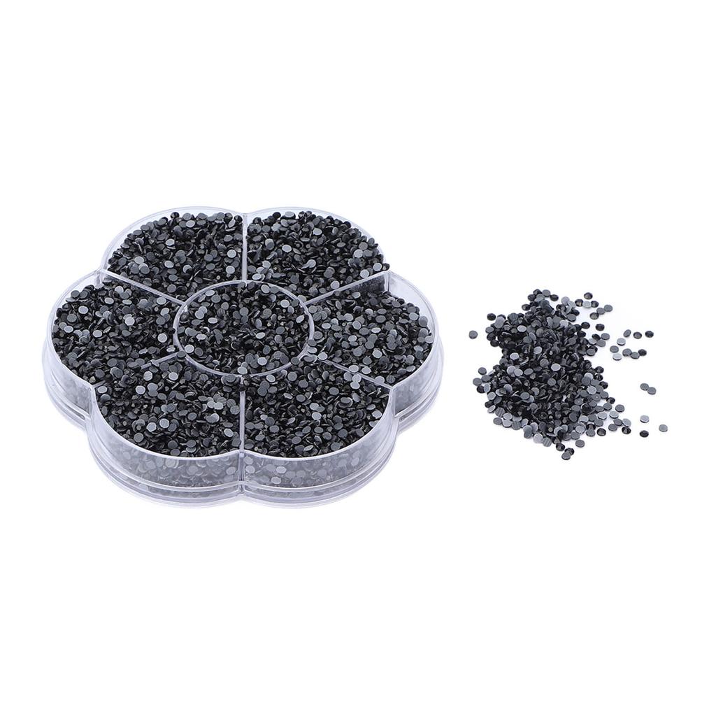 14400pcs Rhinestones Shiny Transparent Decorative Nail Art Accessories for Clothes ShoesS601 Black