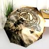 1PC Viking Theme Umbrella Portable Folding Umbrella Iron Frame Hole Bone Structure Outdoor Home Umbrella A6