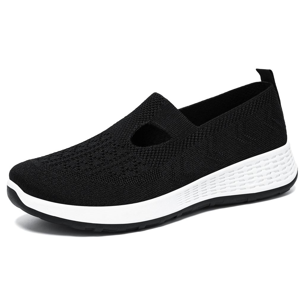 Women's Shoes Spring Slip On Mom Shoes Soft Bottom Cloth Shoes Comfortable Low Top Elderly Shoes Casual Soft Sole Non Slip Walking All Day Sneakers