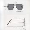 1 Pair of Men's Metal Geometric Frame Flat Top Texture Decorative Glasses Fashionable Business and Leisure Decoration